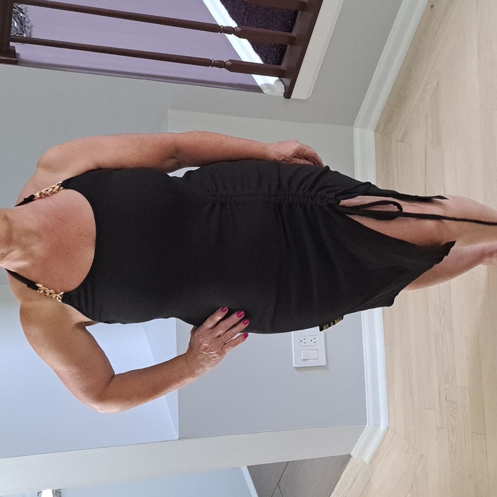 Lamu size L black midi dress
